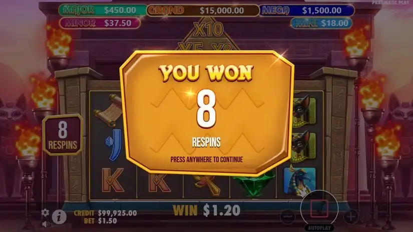 Mummy’s Jewels slot screenshot 4