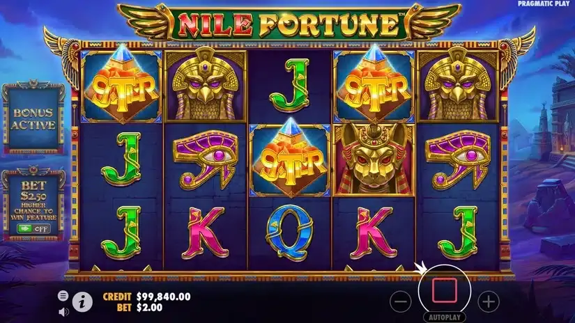 Nile Fortunes slot screenshot 2