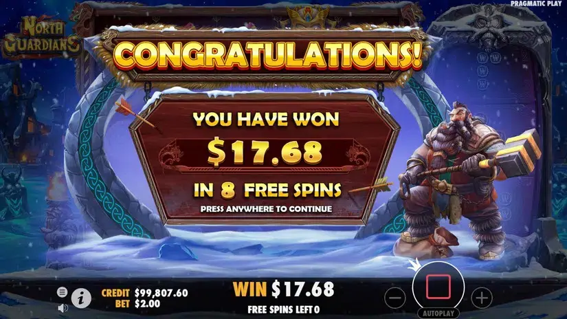 North Guardians slot screenshot 