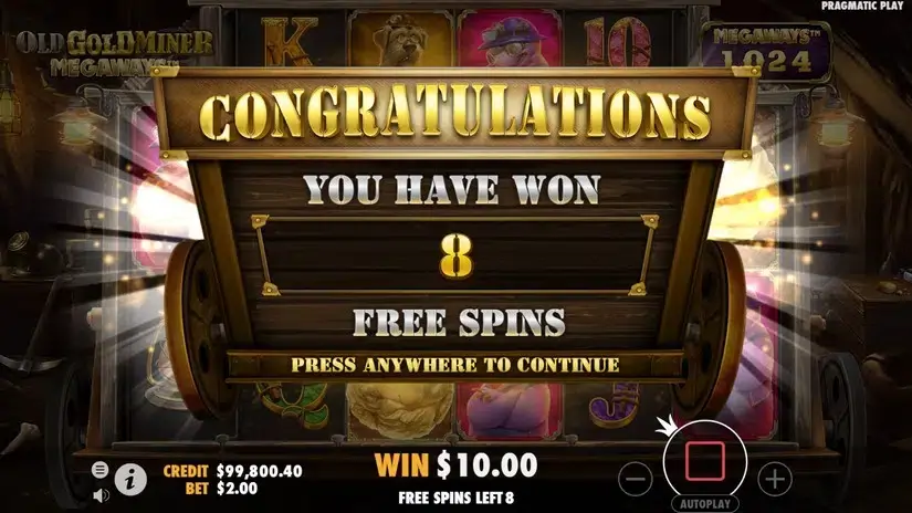 Old Gold Miner Megaways slot screenshot 5