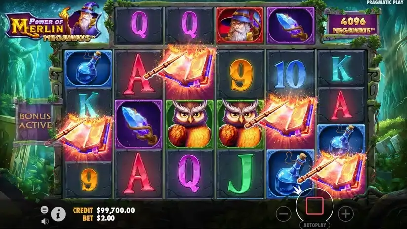 Power of Merlin Megaways slot screenshot 2