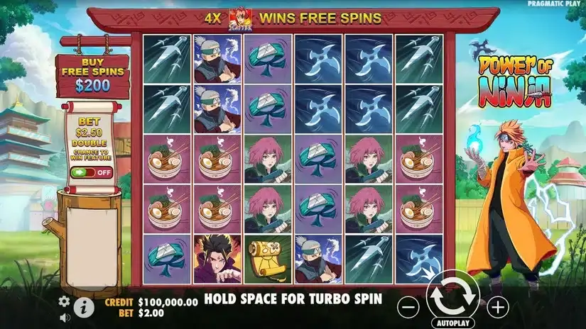 Power of Ninja slot screenshot 