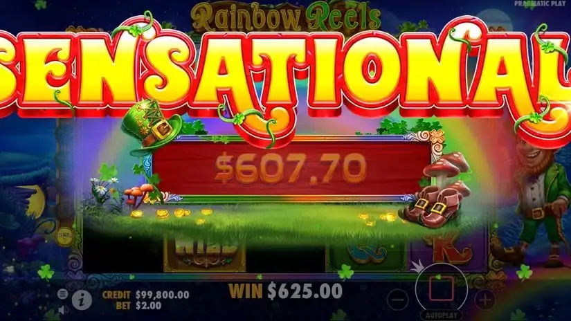 Rainbow Reels slot screenshot 