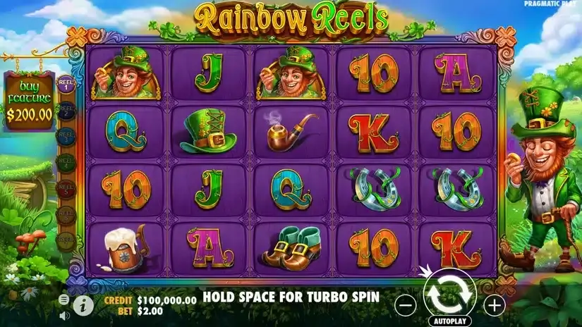 Rainbow Reels slot screenshot 2