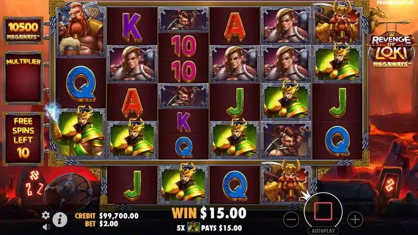 Revenge of Loki Megaways slot screenshot 