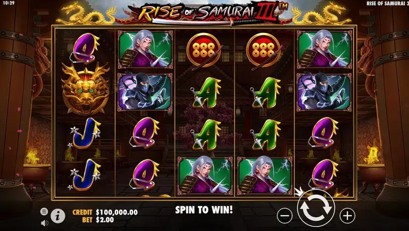 Rise of Samurai III slot screenshot 1