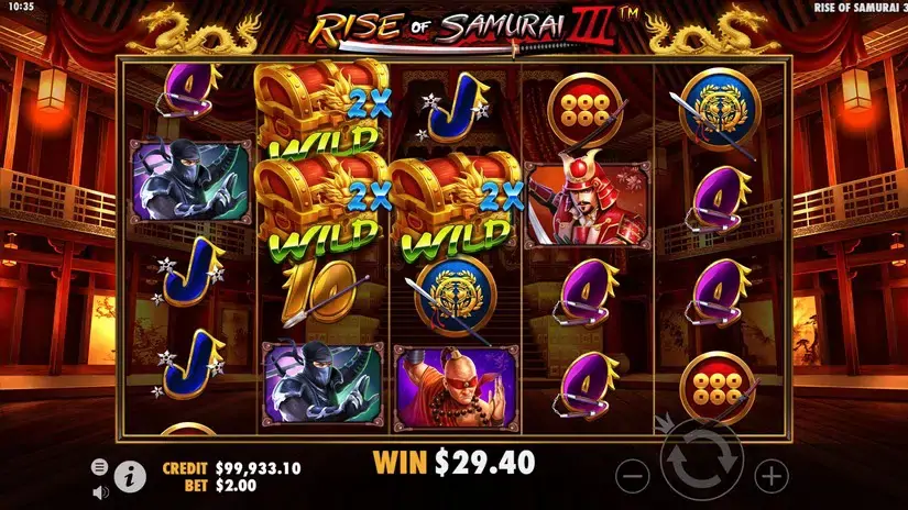 Rise of Samurai III slot screenshot 6