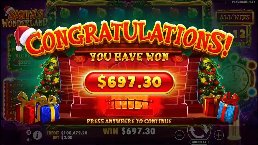 Santa’s Wonderland slot screenshot 