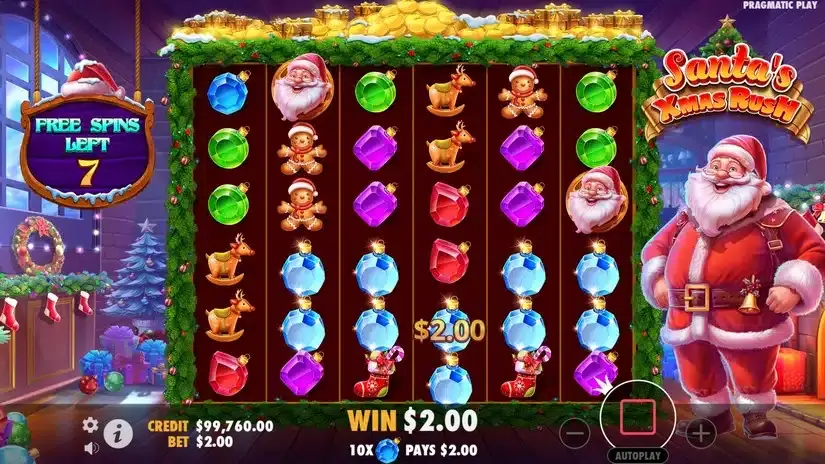 Santa’s Xmas Rush slot screenshot 4