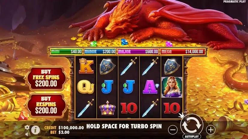 Sleeping Dragon slot screenshot 
