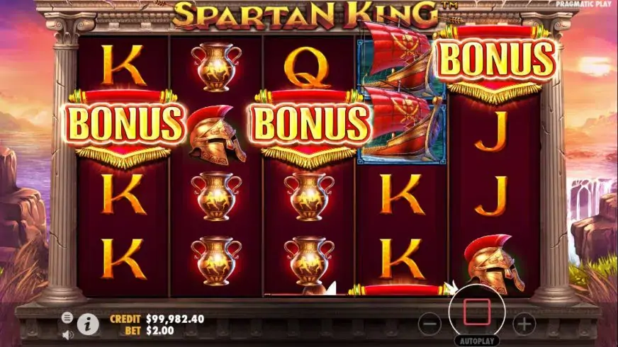 Spartan King slot screenshot 2