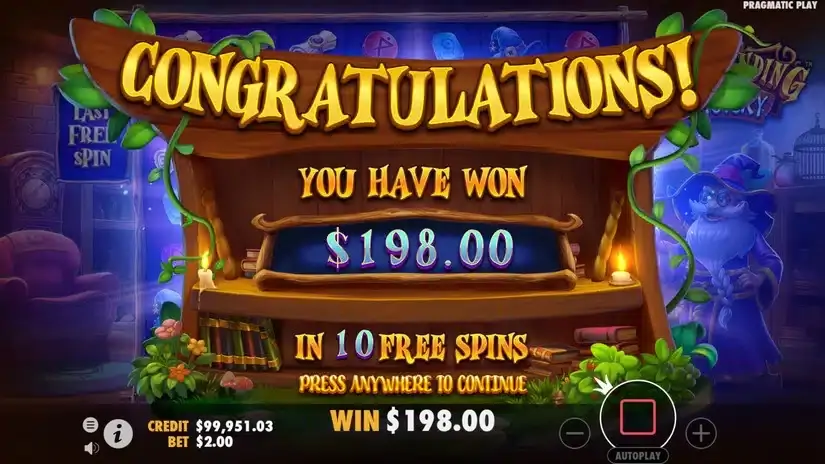 Spellbinding Mystery slot screenshot 