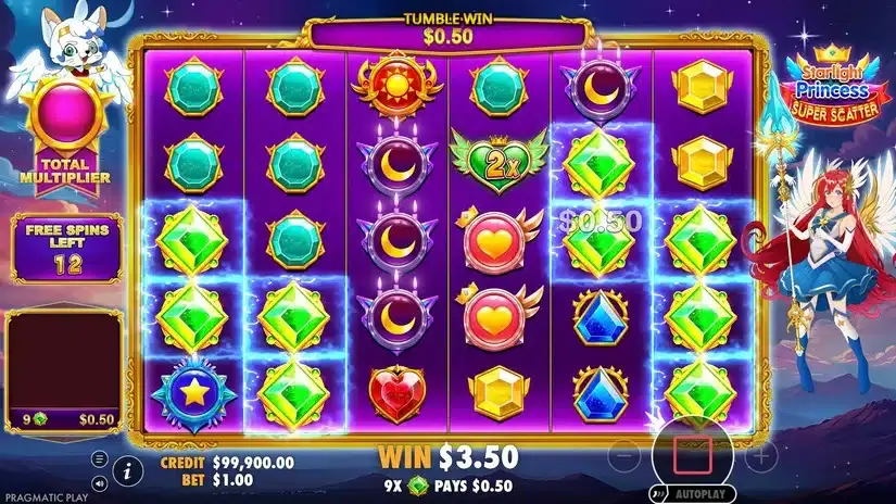 Starlight Princess Super Scatter slot screenshot 4