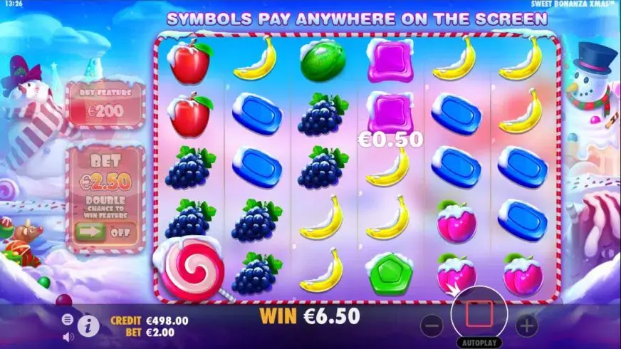 Sweet Bonanza Xmas slot screenshot 2