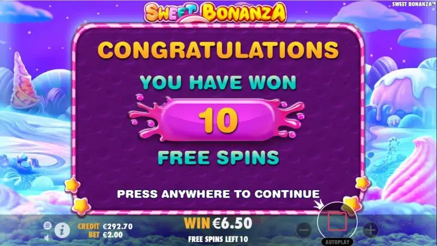 Sweet Bonanza slot screenshot 4