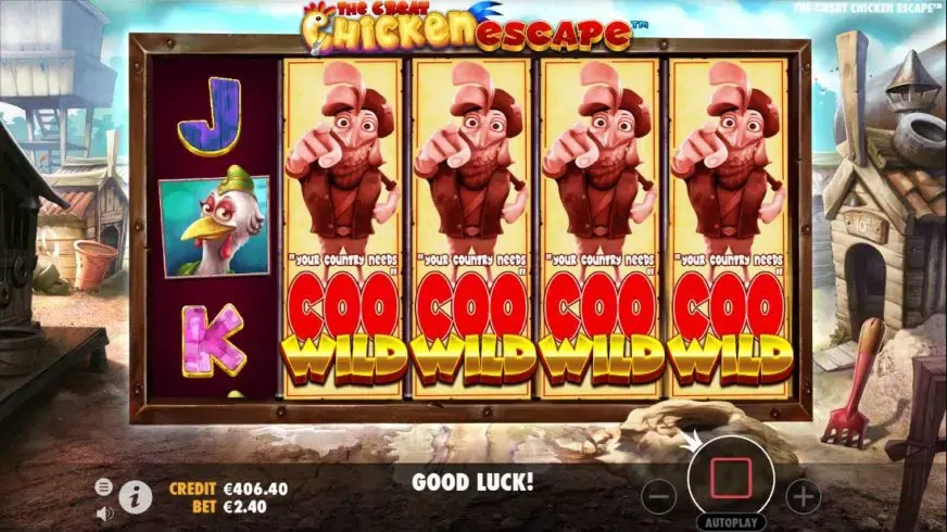 The Great Chicken Escape slot screenshot 3