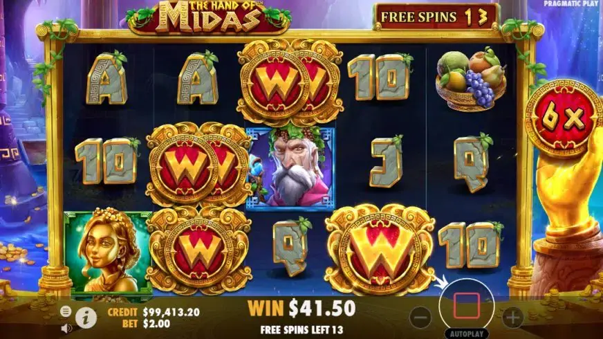 The Hand of Midas slot screenshot