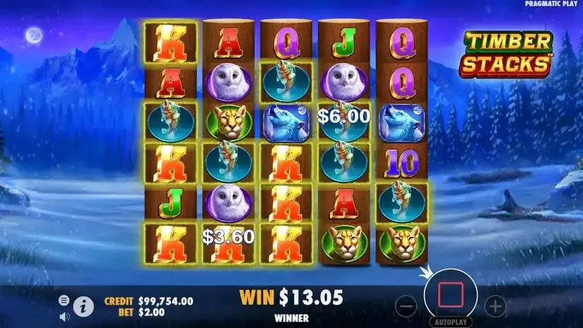 Timber Stacks slot screenshot 