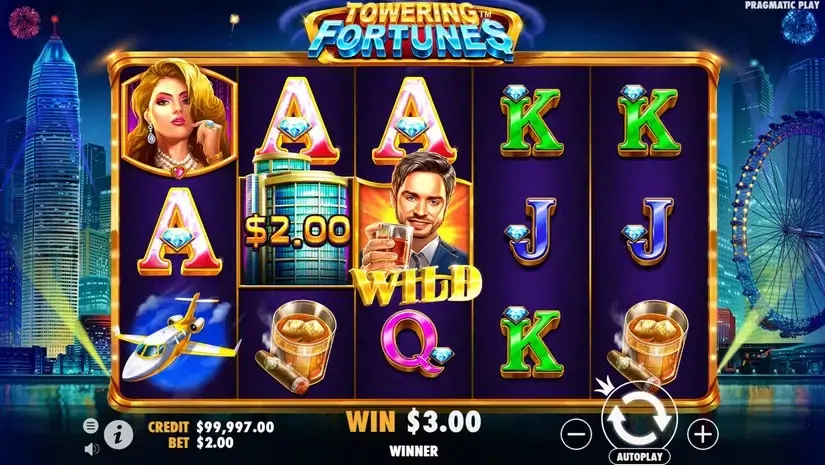 Towering Fortunes slot screenshot 2