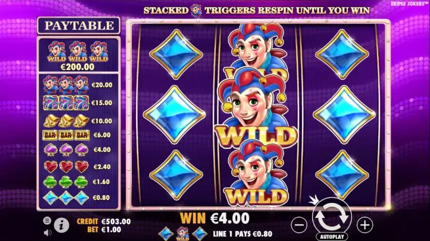 Triple Jokers slot screenshot 3