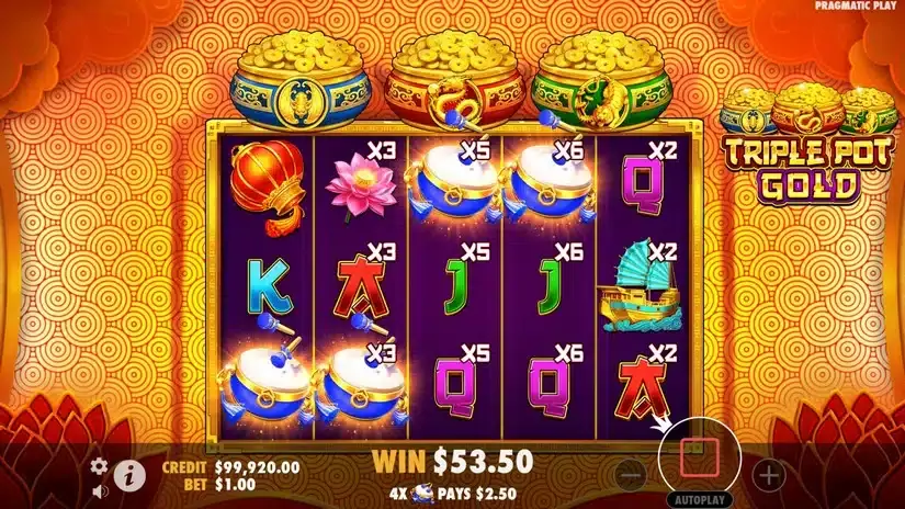 Triple Pot Gold slot screenshot 