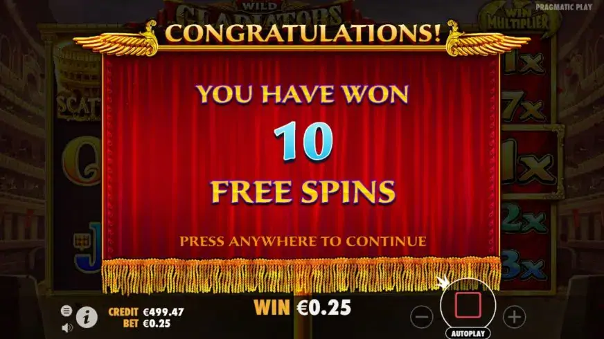 Wild Gladiators slot screenshot 5