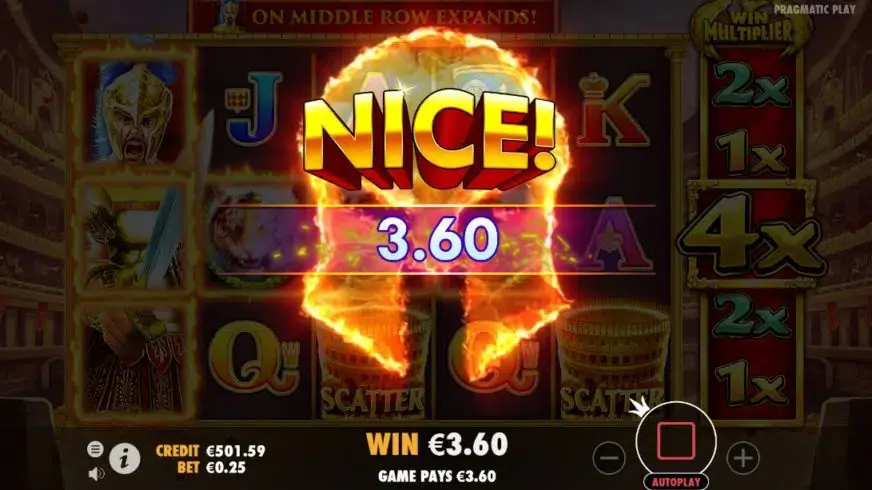 Wild Gladiators slot screenshot 4