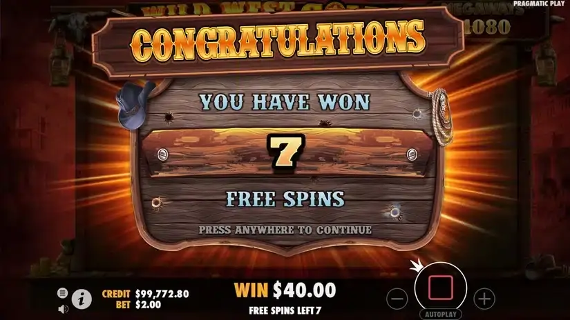 Wild West Gold Megaways slot screenshot 4