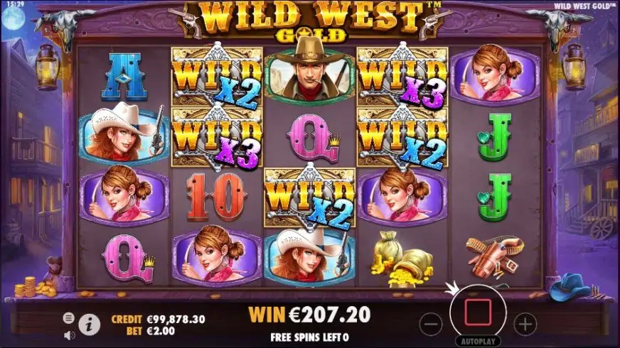 Wild West Gold slot screenshot 