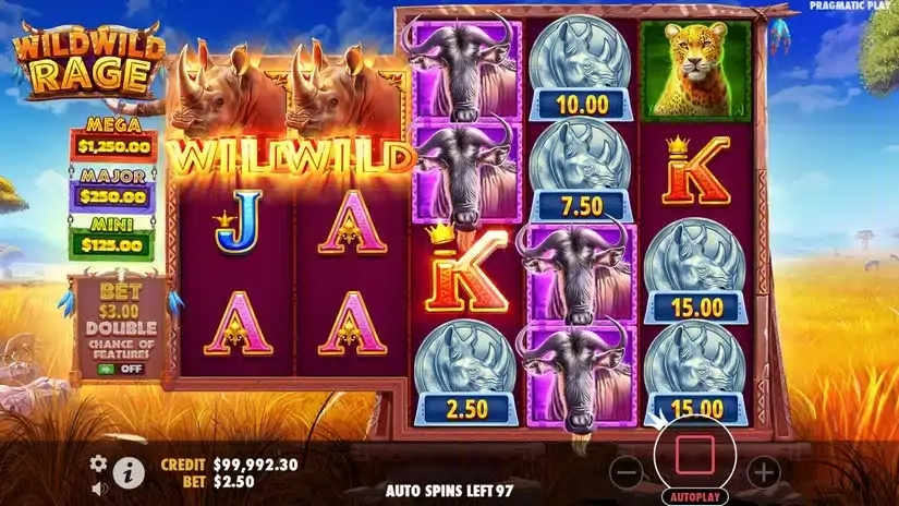 Wild Wild Rage slot screenshot 4