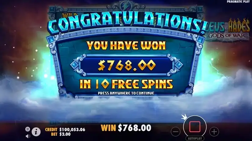 Zeus vs Hades – Gods of War slot screenshot 