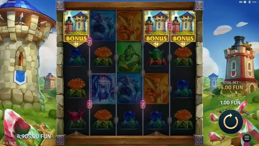 Cash Defense slot screenshot 2