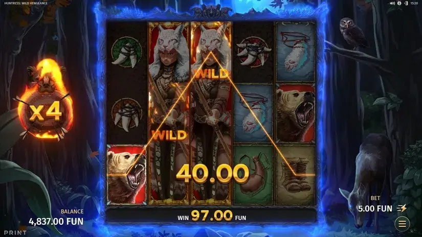 Huntress Wild Vengeance slot screenshot 6