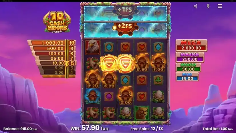 10 Cash Bisons slot screenshot 
