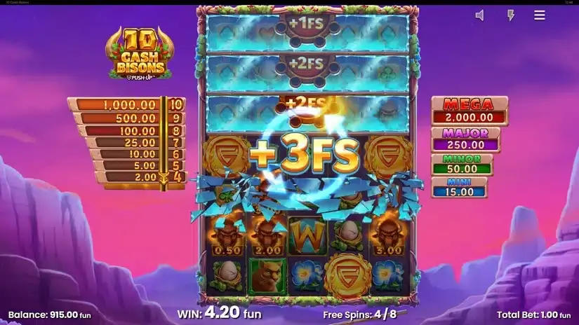 10 Cash Bisons slot screenshot 3
