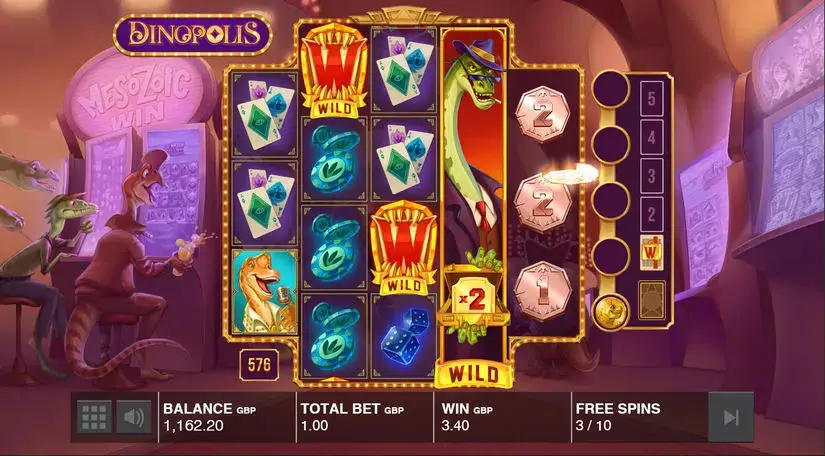 Dinopolis slot screenshot 