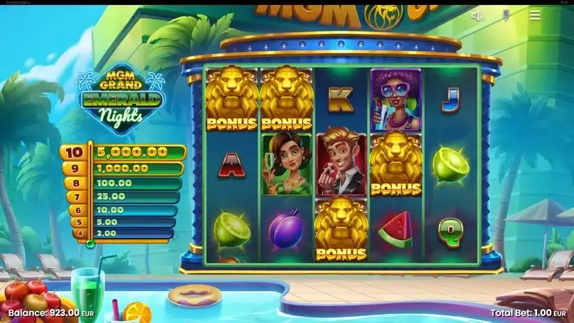 MGM Grand Emerald Nights slot screenshot 2