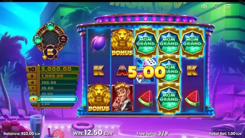 MGM Grand Emerald Nights slot screenshot 