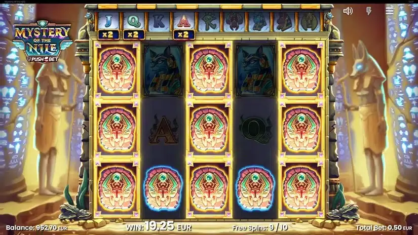 Mystery of the Nile slot screenshot 