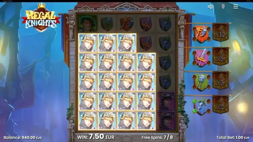 Regal Knights slot screenshot 