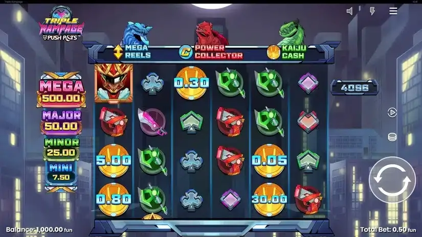 Triple Rampage slot screenshot 