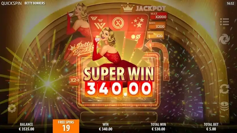 Betty Bonkers slot screenshot 