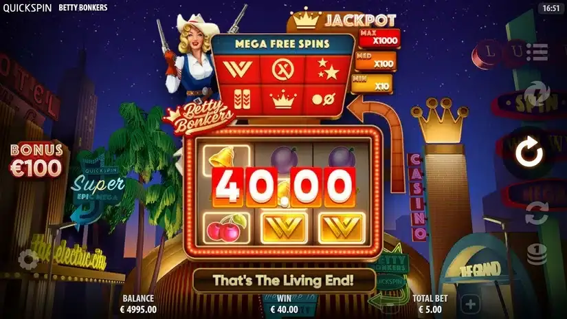 Betty Bonkers slot screenshot 2