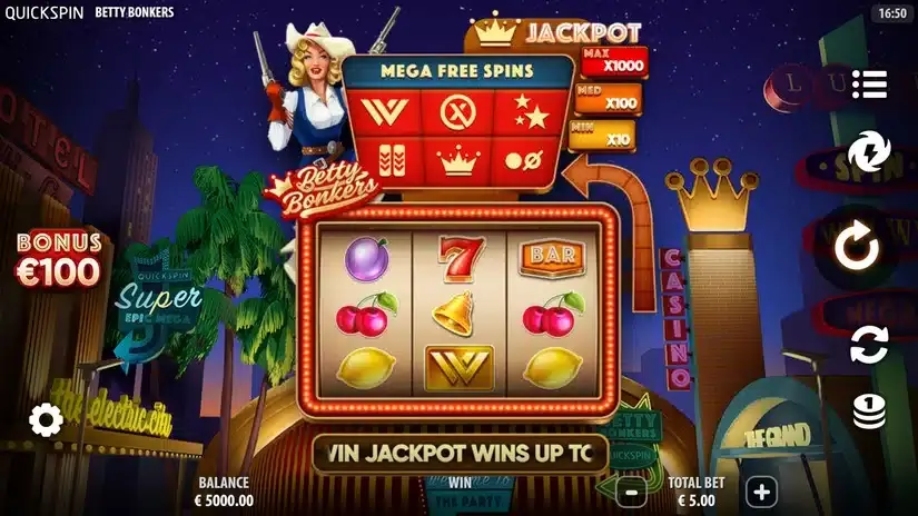 Betty Bonkers slot screenshot 