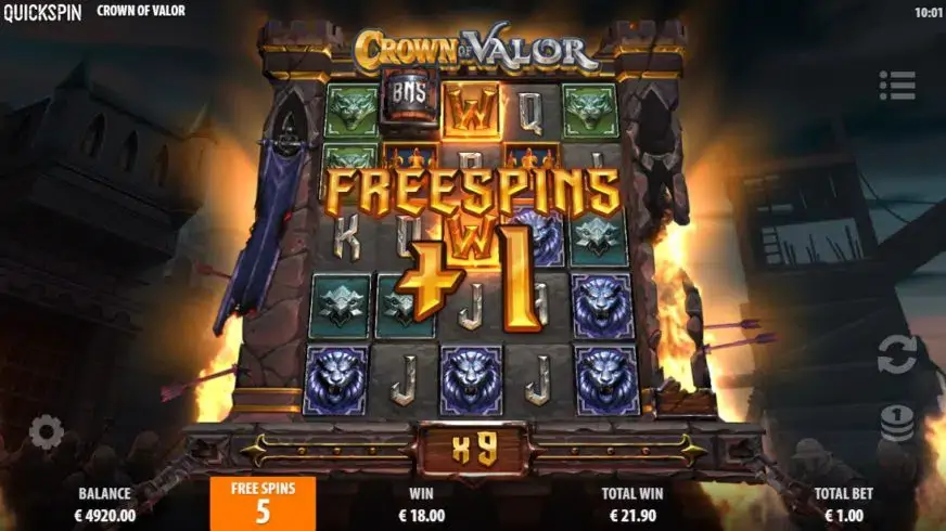 Crown of Valor slot screenshot 5
