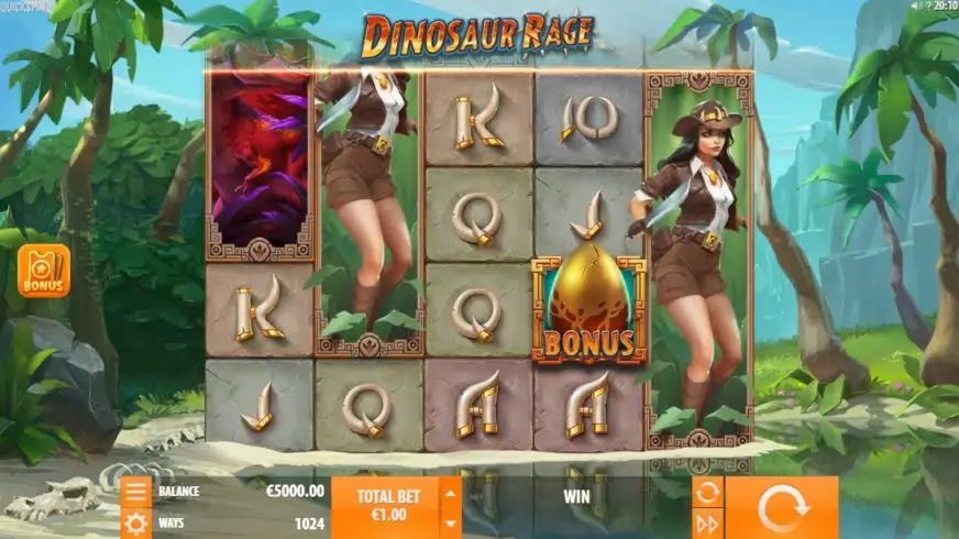 Dinosaur Rage slot screenshot 1