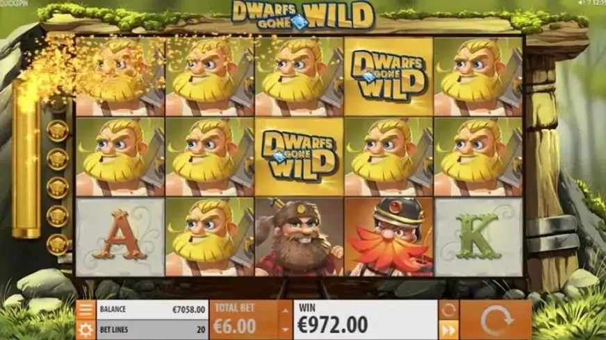 Dwarfs Gone Wild slot screenshot 2