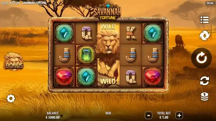 Savannah Fortune slot screenshot 1