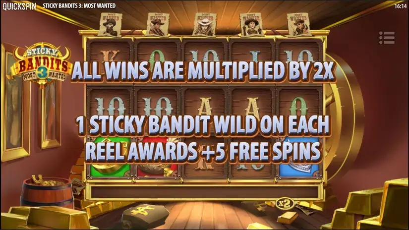 Sticky Bandits 3 Most Wanted slot screenshot 5
