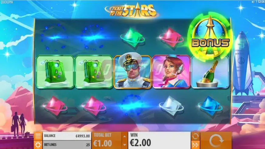 Ticket to the Stars slot screenshot 2